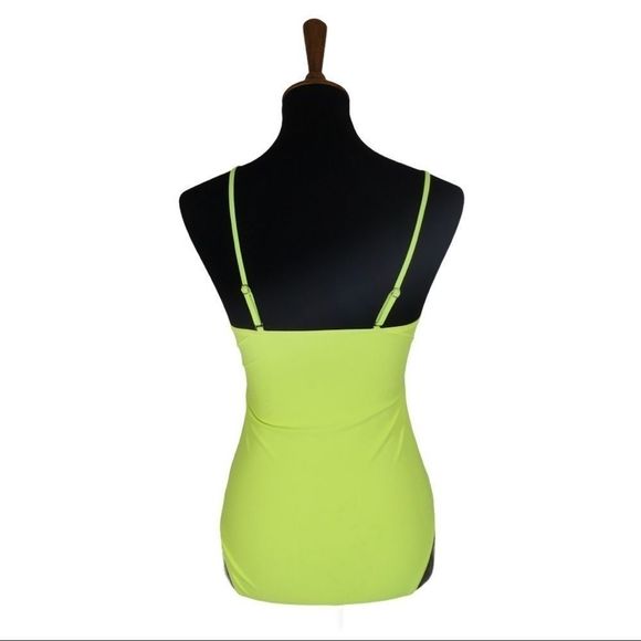 Neon Yellow One Piece Bathing Suit - Picture 4 of 6